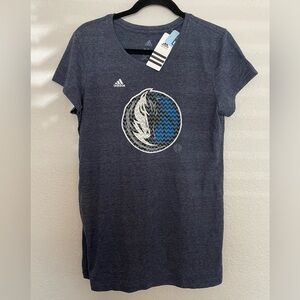 Adidas Women’s Dallas Mavericks Heathered Navy Tee